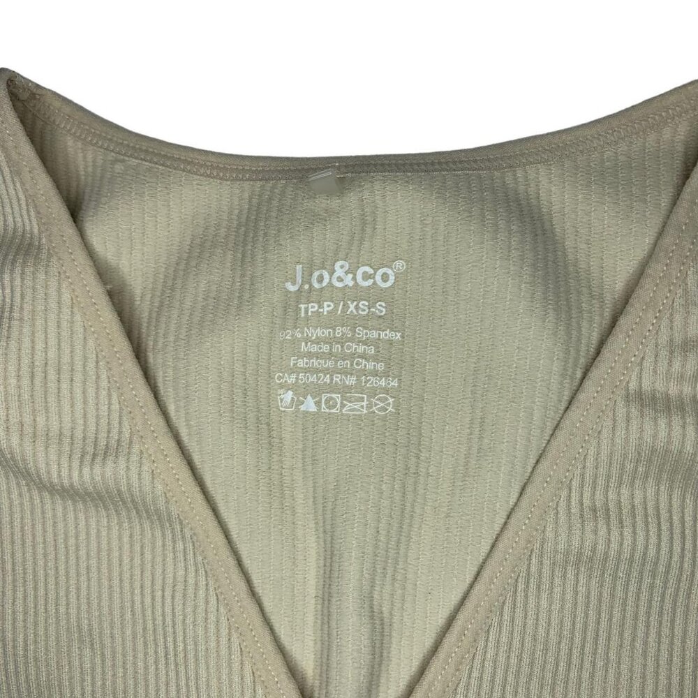 J.o&co Cream Ribbed Tank Top - Picture 3 of 3